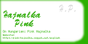 hajnalka pink business card